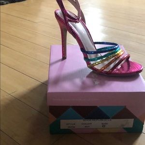 Multi Color strappy heel